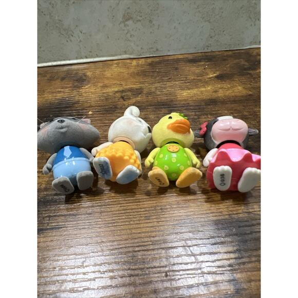 Li’l Woodzeez Bobbleez Lot Of8Cow Duck Raccoon Owl Fox Mouse Squirrel Dog Read - Picture 4 of 7